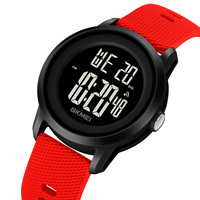 Montre numérique sportive SKMEI 2218 avec bracelet en silicone, boîtier en plastique simple et fonction de plongée, tendance