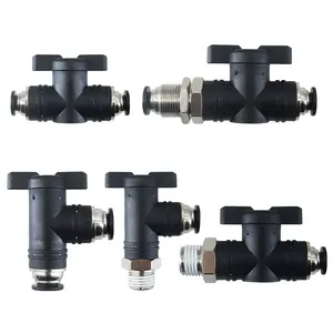 BC/BUC Pneumatic switch quick fittings ball valve 2-way switch quick plug-in air hose hand valve Plastic high quality