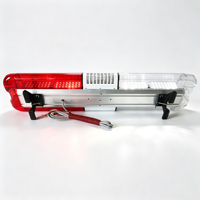 BIAOCHI Barre lumineuse LED étanche 47'' 120cm 216 LED, rouge et blanc, avec sirène intégrée et haut-parleur pour voiture et camion