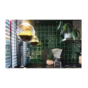 Azulejos de Porcelana Verde Esmeralda, Azulejos de Cerámica para Mosaico, Decoración de Interiores para Cocina, Mosaico para Baño, Ducha, Interior, Cuadrado, Hexagonal - Product Image 4