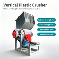 Broyeur vertical de plastique à prix d'usine, machine de broyage de plastique pour bouteilles HDPE, barils en plastique, caisses en plastique, recyclage des déchets