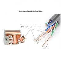 Câble réseau LAN intérieur Kneysum haute vitesse 305M en cuivre sans oxygène jaune CAT5E SFTP 23AWG RJ45 UTP FTP