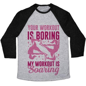 Camiseta de béisbol unisex de mezcla triple My Workout Is Soaring - Product Image 3