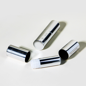 고급 알루미늄 빈 실버 원통형 립밤 용기 립스틱 케이스 포장 튜브 리필 가능 - Product Image 3