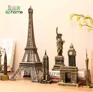 Paris Eiffel Tháp Statue Of Liberty Arc De Triomphe Xây Dựng Mô Hình Trang Trí Thanh Loft Cafe Trang Trí Sáng Tạo