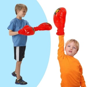 PVC Inflatable Boxing Gloves 44*31*20 CM <b>Red</b> Color with Hand <b>Pump</b> for Kids and Adults Training and Workouts Exercise - Product Image 4