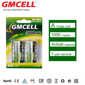 Wholesale <b>AA</b> 2pcs Blister Card Ni-mh Rechargeable <b>Battery</b> USB Type-C <b>Lithium</b> <b>Batteries</b> - Product Image 2