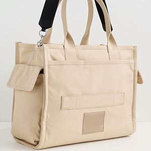 Women's Custom Embroidery Large Capacity Zip Cotton Canvas Handbag Multiple Pockets Beach Tote <b>Shoulder</b> <b>Strap</b> Autumn Winter - Product Image 5