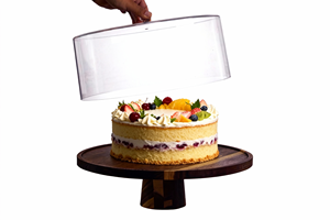 Yuvarlak Büyük Komple Akrilik Ahşap Kek <span class=keywords><strong>Stand</strong></span>ı Seti, Kapaklı, Evde Pişirme, Partiler ve Düğün Pastaları İçin - Product Image 4