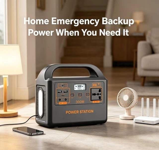 New Mini Portable Power Station Rechargeable Backup Power Emergency Outdoor Solar Generator 300w Lifepo4 Battery 220V