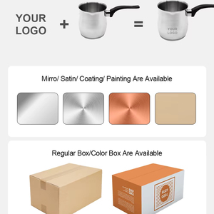 <span class=keywords><strong>Pot</strong></span> à lait et à beurre en acier inoxydable avec poignée en bakélite noire, chauffe-<span class=keywords><strong>café</strong></span> - Product Image 6