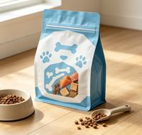 Sacs refermables en aluminium VMPET à 8 soudures latérales, résistants à l'humidité, pour emballage d'aliments pour animaux de compagnie, personnalisables, vente en gros