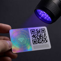 Étiquette de sécurité holographique personnalisée anti-effraction avec encre UV invisible pour boîte cadeau de vin