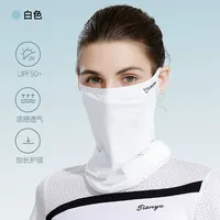 Masque de cyclisme unisexe en soie glacée, léger, protection UV, séchage rapide, cache-oreilles, voile fin et respirant pour le cou, idéal pour l'extérieur