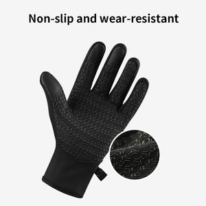 Guantes de invierno para hombre, bicicleta de ciclismo, mujer, Polar térmico, viento frío, impermeable, pantalla táctil, bicicleta, cálido, para correr al aire libre, manopla de esquí - Product Image 6