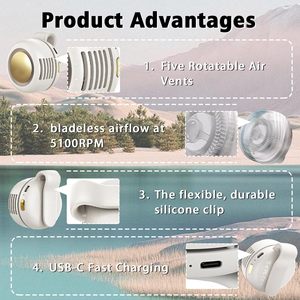 Mini <span class=keywords><strong>ventilateur</strong></span> portable <span class=keywords><strong>sans</strong></span> <span class=keywords><strong>pales</strong></span> à clipser pour la taille, <span class=keywords><strong>silencieux</strong></span>, 3 vitesses, mini-<span class=keywords><strong>ventilateur</strong></span> tourbillon <span class=keywords><strong>silencieux</strong></span> à clipser pour chemise - Product Image 4