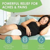 Coussin ergonomique personnalisé en bambou pour les jambes, avec mousse à mémoire de forme, pour soulager les douleurs aux genoux, aux jambes et au dos, housse lavable en machine, pour les dormeurs latéraux