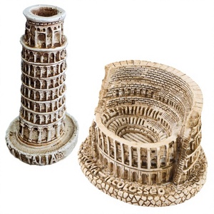Sculpture artisanale en résine du Colisée romain, statue architecturale vintage, décoration de bureau et pour table de sable psychologique - Product Image 2