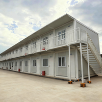 Dortoir de chantier préfabriqué, appartement portable de 2 à 3 chambres, dortoir du personnel, maison mobile à deux étages, maisons modulaires