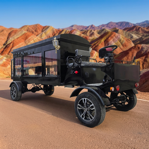 Cercueil funéraire de qualité supérieure, charrette funéraire noire électrique ou à chevaux, à vendre - Product Image 1