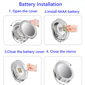 Gương Phóng Đại Hai Mặt Tròn Đứng 360 Độ Xoay Gương Mỹ Phẩm <span class=keywords><strong>LED</strong></span> - Product Image 5
