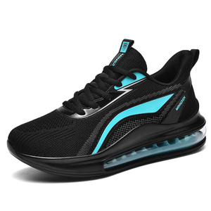 Piccolo Logo del marchio MOQ basso personalizzato moda uomo Sneakers Casual suola intera cuscino d'aria <span class=keywords><strong>scarpe</strong></span> da corsa sportive lavorate a maglia leggere per uomo - Product Image 1