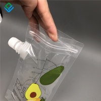Vente chaude Nouveau Produit PE Liquide Pochettes PET Stand Bec Buse pour Boissons Froides Lait Thé Café Soda Eau Minérale Whisky