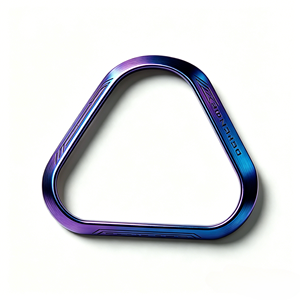 CNC Fabricated 6061 Aluminum Triangle Hand Ring Laser Engraving Service For Luggage <b>Device</b> Pull Handle Hardware - Product Image 2