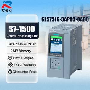 ซีพียู PLC รุ่นใหม่แท้ SIMATIC S7-1500 คอนโทรลเลอร์ขั้นสูง 6ES7516-3AP03-0AB0 CPU 1516-3 PN/DP หน่วยประมวลผลกลาง 7516-3ap03-0ab0 - Product Image 1