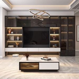 <strong>TV</strong> Cabinet <strong>Wall</strong> Unit <strong>Stand</strong> <strong>for</strong> Living Room Hidden <strong>Tv</strong> Cabinet Modern Design Standard Wood Custom High Quality <strong>TV</strong> Cabinet - Product Image 3