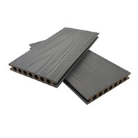 Planches de terrasse en WPC creuses, légères, faciles à installer, revêtement composite imperméable pour terrasse extérieure