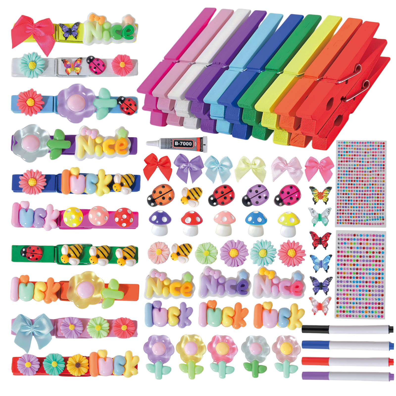 mix color/40 Cheer Pins Set