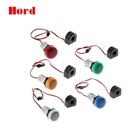 Hord Electric AD16-22VAM LED Tampilan Digital Voltmeter & Ammeter Bundar 50-500V/0-100A Kelas Akurasi 0.5