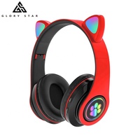 Headset Gaming Nirkabel RGB Over-Ear untuk Anak-Anak, Headphone Olahraga Tahan Air Dinamis dengan Prinsip Dinamis, Hadiah Natal