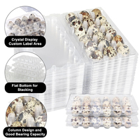 Barquette en plastique à 18 alvéoles pour œufs de caille, emballage pour œufs de caille, plateau pour œufs de caille pour l'agriculture