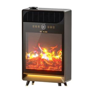 Calentador Eléctrico PTC con Llama 3D, Humidificador, Calentamiento Rápido, Protección Contra Sobrecalentamiento, Calentador de Espacio Independiente para Escritorio y Hogar - Product Image 1