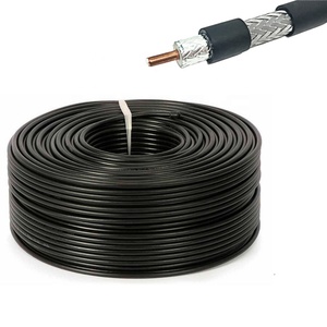 CCA BC cobre LMR400 Cable Coaxial <span class=keywords><strong>de</strong></span> baja pérdida RG8 CNT400 KSR400 7DFb chaqueta <span class=keywords><strong>de</strong></span> PVC 3G 4G WiFi Ham Radio antena Cable <span class=keywords><strong>de</strong></span> comunicación - Product Image 1