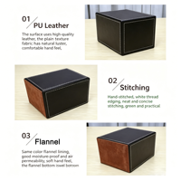 Porte-stylos de bureau en cuir fait main, multifonction, style classique, avec logo personnalisé, pour cartes de visite, vente en gros