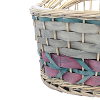 Panier à fleurs en osier, corbeille à fruits, décoration moderne, avec poignées, 1 pièce, 2022