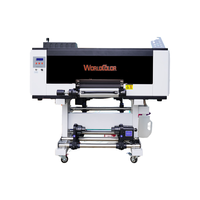 Printer UV DTF A3 Xp600 I1600 Head Printer UV Mesin Cetak Roll dengan Laminator Film ab Transfer Stiker Printer 30cm