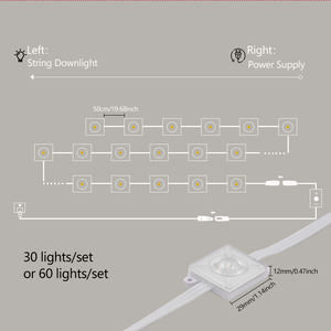 24V RGBIC LED al aire libre aleros luz IP67 impermeable 15M 50FT Punto de cadena para paisaje Smart Holiday lámpara Cadena Punto para - Product Image 6
