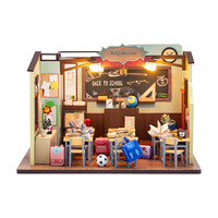 Kit de construction 3D en bois DIY, modèle de salle de classe, cadeau de rentrée scolaire et de remise de diplôme, 21x32x5.5cm