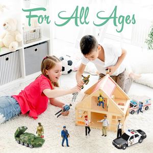 Ensemble de 10 figurines de maison de poupée familiale Offre Spéciale personnalisées <span class=keywords><strong>Pompier</strong></span> Officier de police Médecin-<span class=keywords><strong>Action</strong></span> Figure Pretend Play for Kids - Product Image 6