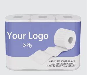 2025 Envoltura blanca personalizada Rolling 2 capas Rollos Jumbo térmicos Papel higiénico Toalla <span class=keywords><strong>de</strong></span> papel Precio al por mayor con logotipo - Product Image 1