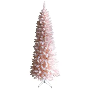 2024 New Arrival 2024 Popular Girls Pink Lovely PVC Christmas Tree, Festival Light Pink Christmas Tree, Pink Pencil Christmas Tree