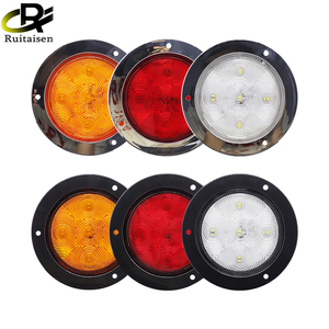 ไฟท้ายรถพ่วงทรงกลม 12V 24V แบบ LED สำหรับรถบรรทุก ไฟเบรก ไฟเลี้ยว ไฟถอย ไฟหยุด สีแดง สีเหลือง สีขาว ไฟกระพริบ ไฟสโตรบ ไฟข้าง - Product Image 1