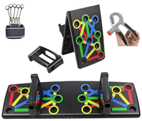 Planche de pompes pliable 9-en-1, équipement de fitness robuste en ABS pour la maison, idéal pour l'entraînement de la poitrine, des épaules et des bras