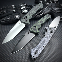 Couteau de poche pliant BM 615BK, lame S30V, manche G10, survie en plein air, camping, chasse, couteaux tactiques, sauvetage, outils EDC tranchants