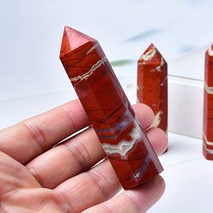 Vente en gros de pierres de cristal de jaspe rouge naturel poli de style bohème, tour de cristal pour décoration d'intérieur unique et cadeaux de vacances - Product Image 6