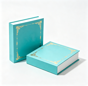 Cajas de joyería magnéticas cuadradas ecológicas con logotipo personalizado, exterior de papel rígido grueso y forro de franela para regalos corporativos de perlas. - Product Image 3
